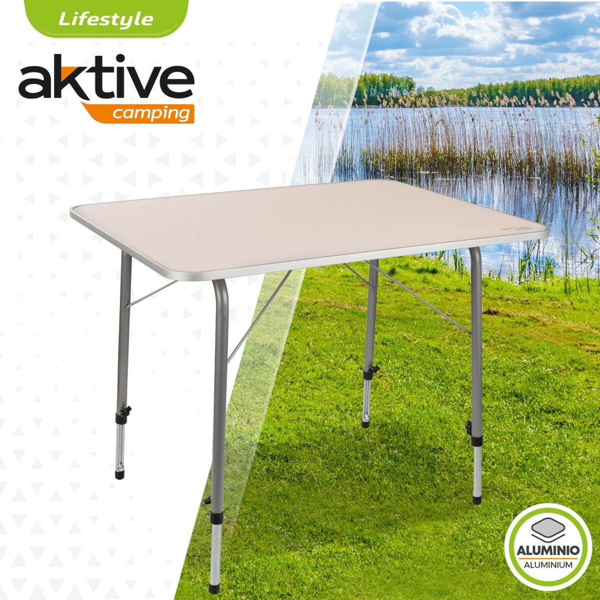 Bord Aktive Foldbar Camping 80 x 69 x 60 cm